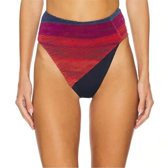 NWT  Beach Riot Bikini Bottom Frida High Waist in Sorbet Sea $108 - Picture 2 of 5